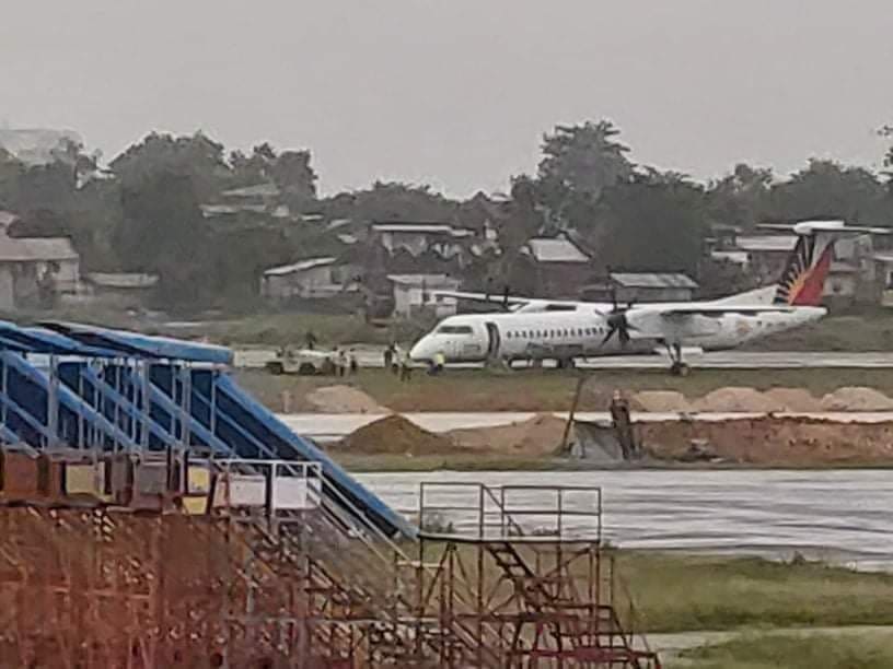 The PAL aircraft which has been involved in the runway excursion incident at 11:40 a.m. have already been cleared at past 2 p.m. today, according to GMR Megawide Cebu Airport Corp. in a statement. | Contributed photo