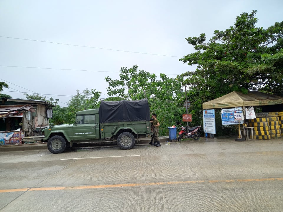 MANDAUE PREPARATIONS FOR ODETTE. AN AFP truck is being put on standby at 6.52 Relocation Area in Barangay Paknaan, Mandaue City just in case the city will implement an evacuation in the area when the typhoon Odette will hit. | Mary Rose Sagarino