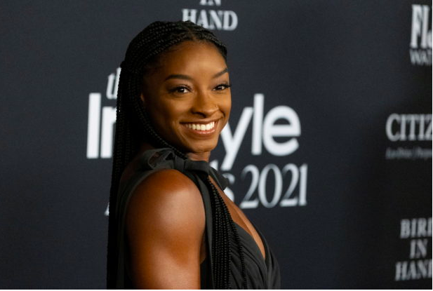 U.S. Olympic gymnast Simone Biles attends the 6th annual InStyle Awards at The Getty Center in Los Angeles, California, U.S., November 15, 2021. (REUTERS)