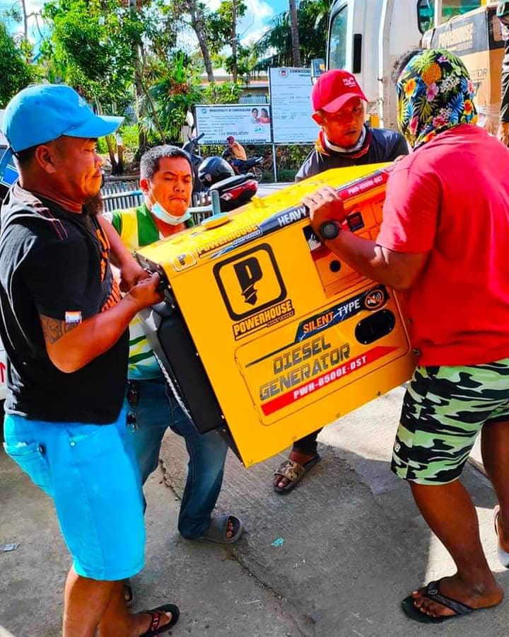 Consolacion town government has started distributing generator sets to some of its barangays. | Photo from Consolacion Facebook page