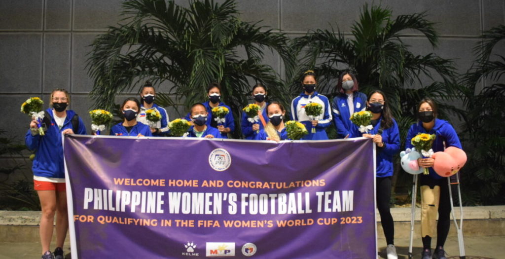  The Philippine Women's National Football Team (PWNFT) during their heroes welcome in Manila. | Photo from PFF Website