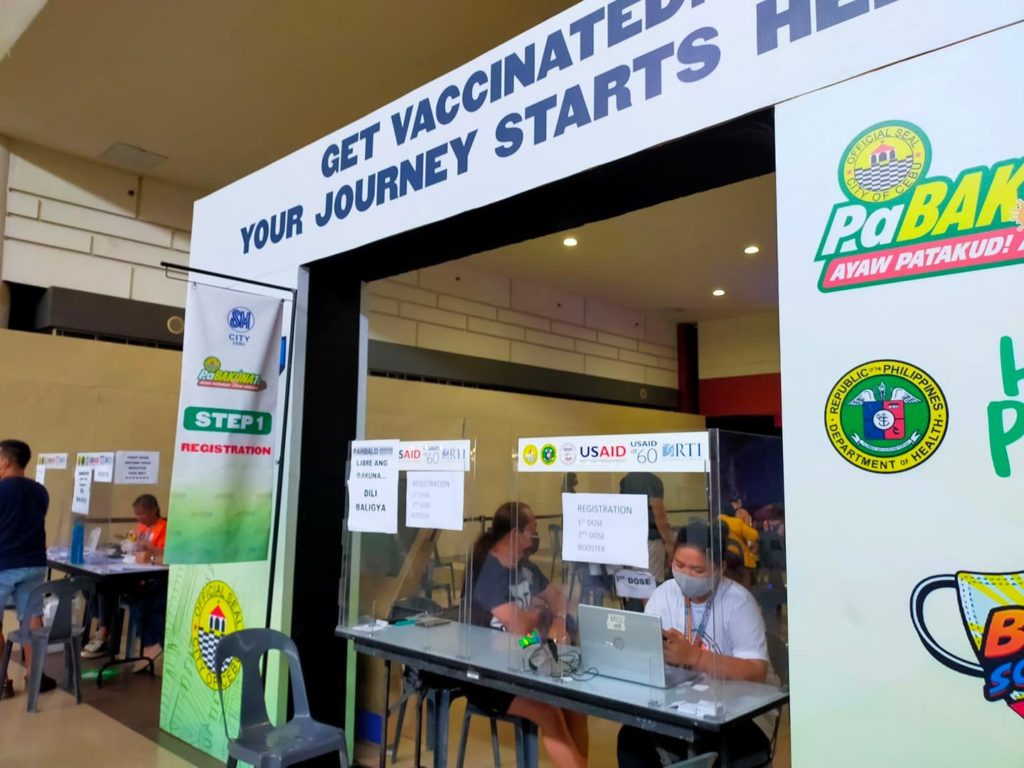 CHD says fewer individuals got jabbed on first day of National Vax Days. In photo is one of the vaccination sites of the Cebu City government during the National Vaccination Days. | Delta Dyrecka Letigio