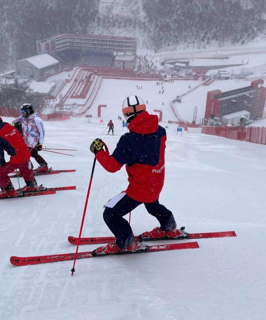 Asa Miller before the start of the men's giant slalom event of the Beijing Winter Olympics. | Photo from POC Media Bureau.