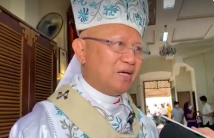 Cebu Archbishop Jose Palma is reminding priests not to campaign at the pulpit as the May 2022 elections draw near. | screengrab of Archbishop Palma's video