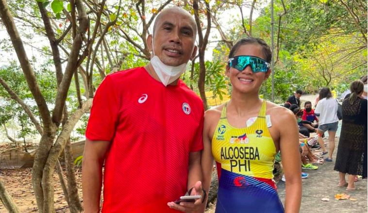 Roland Remolino (left) and Raven Faith Alcoseba (right) after the NAGT Race in Subic Bay, Zambales. | Photo from Fritz Tan Alcoseba