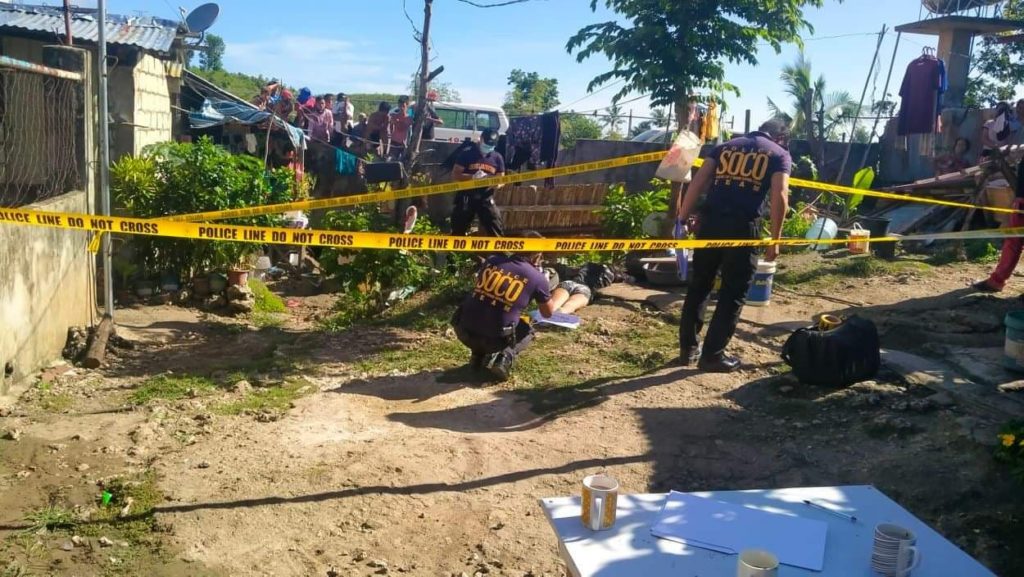 Quarrel over a plant led to Compostela killing. Scene of the Crime Operatives process the crime scene where Nina Cadungog, a housewife, was shot dead by her neighbor this morning, March 14, in Barangay Canamucan, Compostela town, in northern Cebu. | Photo courtesy of Compostela Police via Paul Lauro