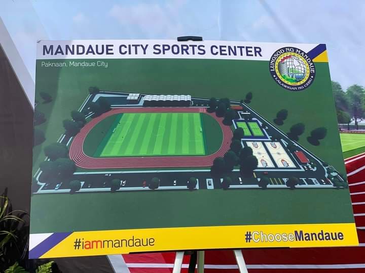 This is an artist's rendering of the P81 million world class Mandaue City Sports Center to be built in Barangay Paknaan. 