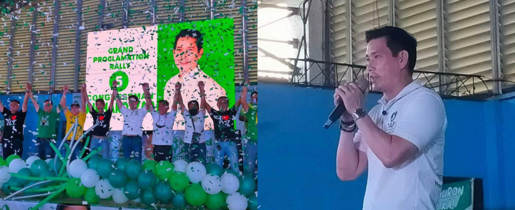 Actor Richard Yap (right photo), who is running again for a House seat for Cebu City North District, says he will quit show business should he win in the elections. Left photo shows Yap and his slate this elections. | Delta Dyrecka Letigio