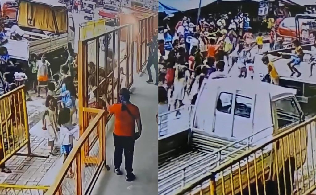 CHR-7 to probe kids used as human shields in Carbon commotion. These are screenshots of a video taken during the March 11, 2022 commotion between the Cebu City market personnel and the Carbon market vendors, who allegedly used kids as human shields during the incident. | screenshot of the video courtesy of Councilor Joel Garganera (file photo)