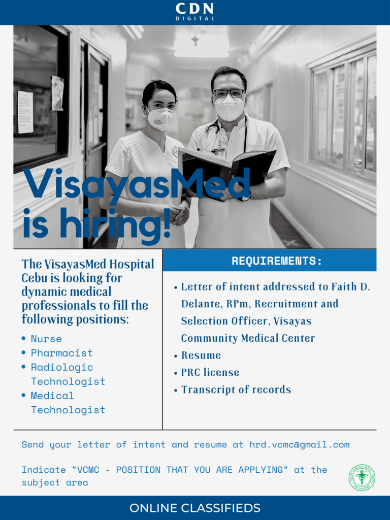 VisayasMed Hospital Cebu is hiring Cebu Daily News