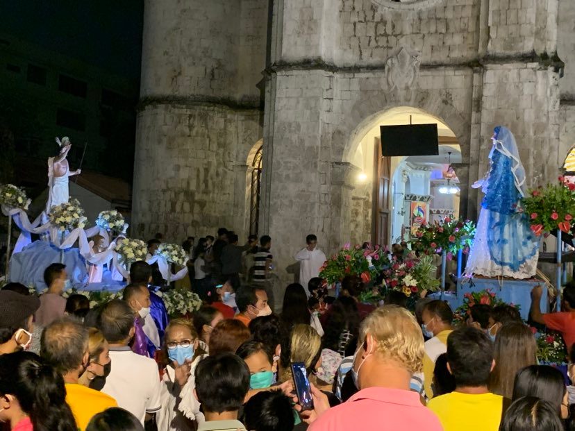 Photo of the 'Sugat' at the Pardo Church which is one of the Holy Week activities in Cebu City.