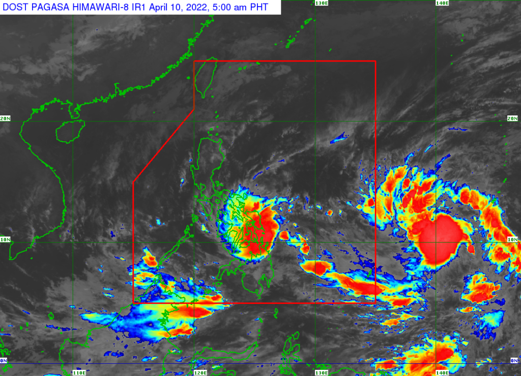 Photo of the tract of Tropical Depression 'Agaton.'