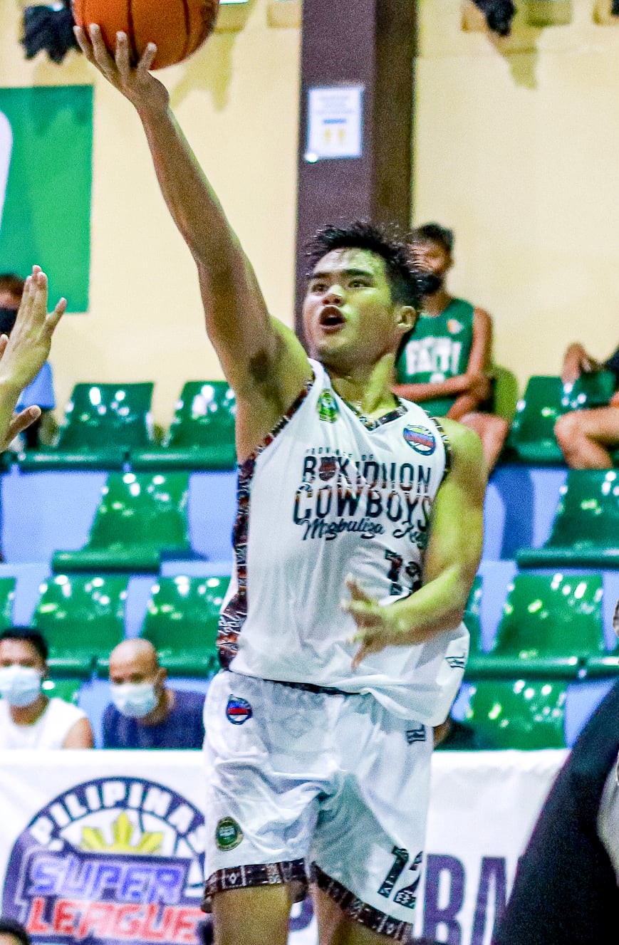 BUKIDNON COWBOYS WIN. Kent Salarda of Bukidnon Cowboys goes for a layup in this bit of PSL U-21 Aspirants Division Cup action . | Photo from PSL