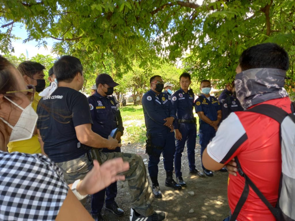 At least 20 security guards of Meniroses Security Agency, who were illegally securing a lot in Barangay Umapad, Mandaue City, have been arrested by the NBI on Monday, April 25. | Mary Rose Sagarino