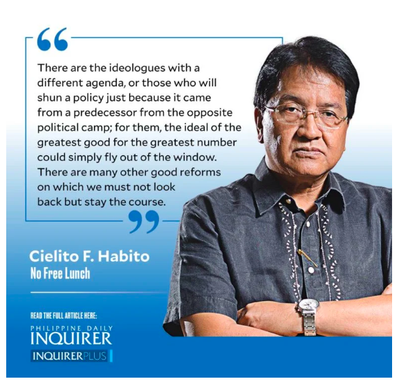 Cielito Habito on Crucial economic reforms.