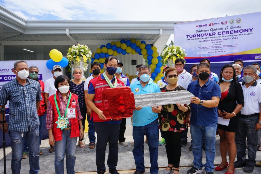 Photo from the turnover of the new isolation facility in Alegria, Cebu.