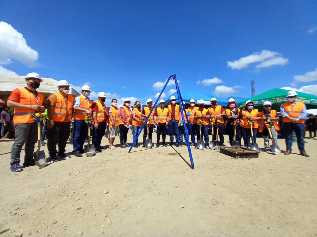 Mandaue City Mayor Jonas Cortes leads the ground breaking ceremony of the Tipolo Residences, a housing project in Barangay Tipolo, Mandaue City, on Friday, April 6. | Mary Rose Sagarino