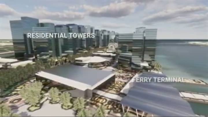 This is also the portion of the waterfront city project where the residential towers and ferry terminal will be located. | Contributed photo via Mary Rose Sagarino
