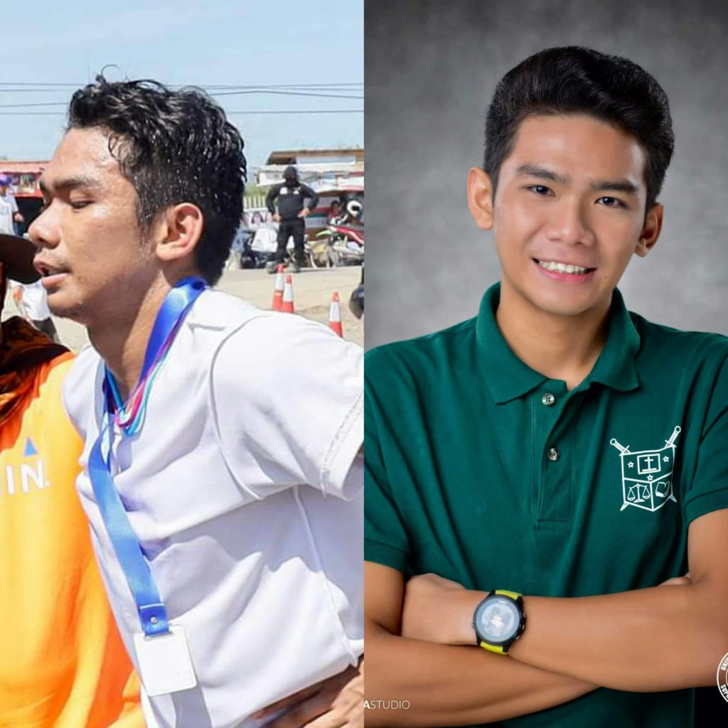 Albert De Guzman Godinez's two sides -- a competitive athlete and an accomplished student. | Contributed Photos