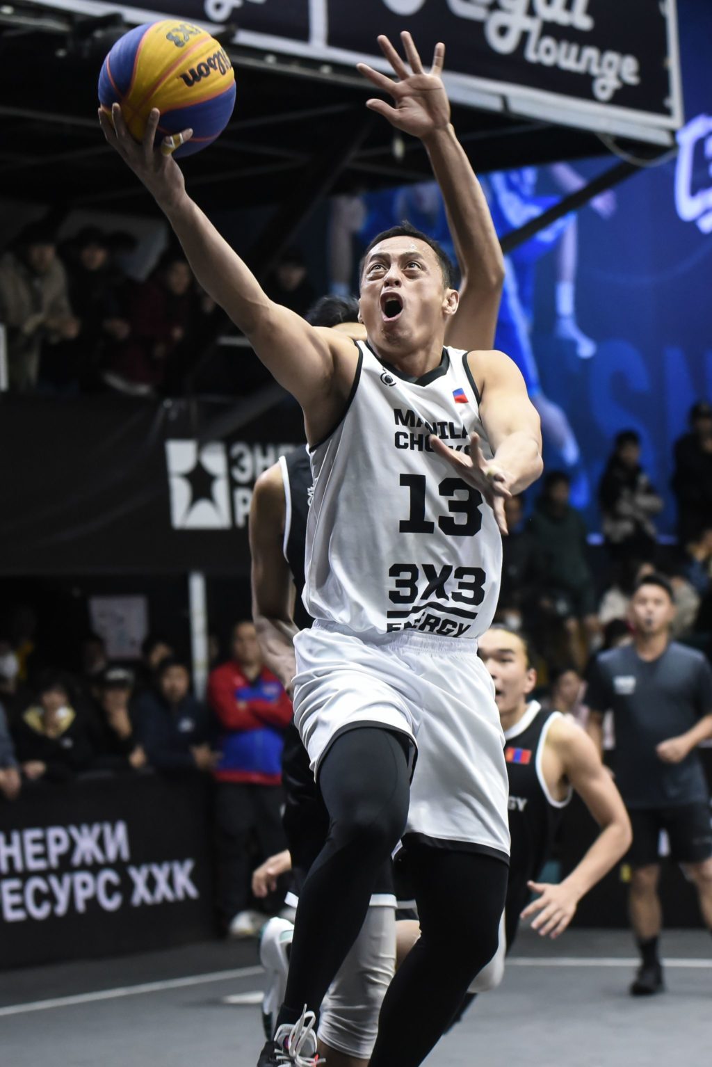 CEBU CHOOKS, MANILA CHOOKS BOW TO RESPECTIVE OPPONENTS. Veteran Filipino cager Chino Lanete goes for a layup during their campaign in the 2022 Ulaanbaatar FIBA 3x3 Super Quest in Mongolia. | Photo from Chooks Pilipinas Media Bureau