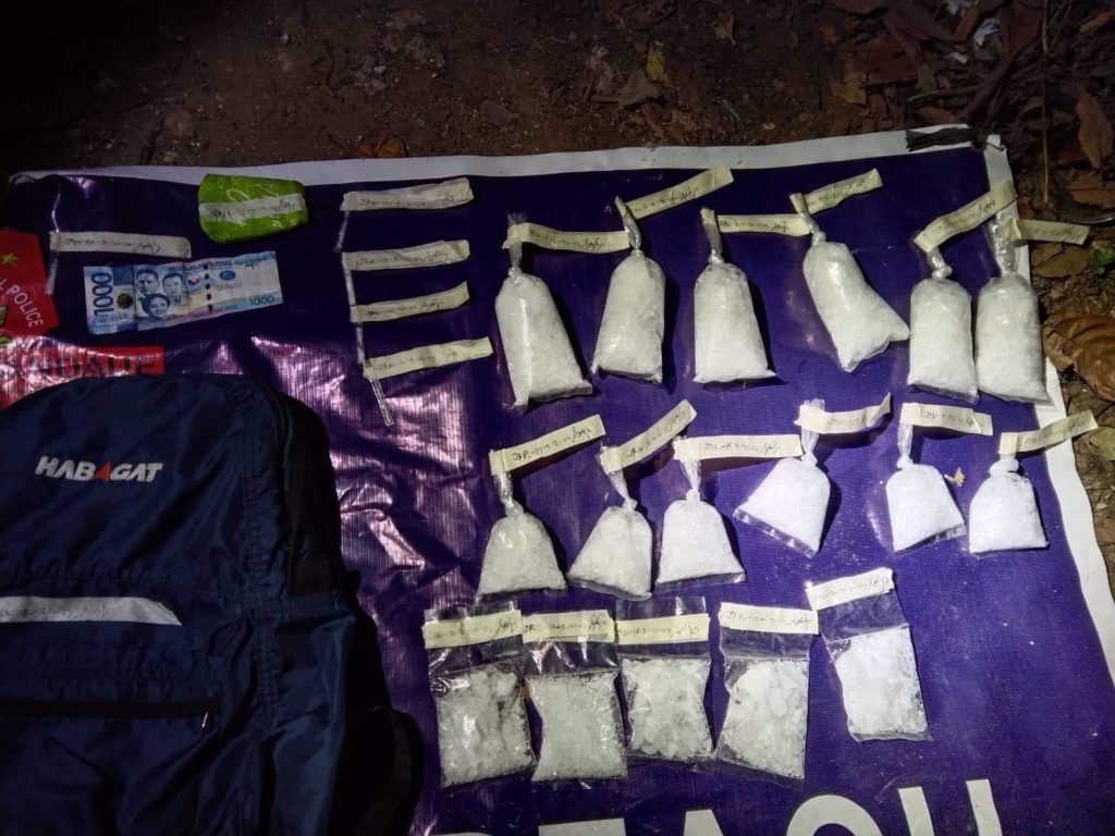 SACLEO IN TRI-CITIES. A total of P6.9 million worth of suspected shabu was seized in Barangay Cubacub in Mandaue City on Saturday, May 21, 2022. | Mandaue City Police Office