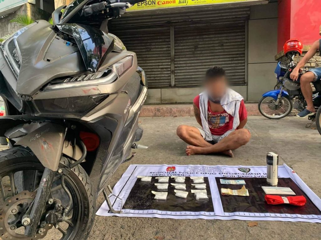 Former habal-habal driver nabbed with P1.7M shabu after 10-minute chase in Cebu City streets. Renevick Jao, a former habal-habal driver or motorcycle-for-hire driver is caught with P1.7 million worth of suspected shabu during a Barangay Carreta buy-bust operation on Sunday, May 29. | Pegeen Maisie Sararaña 