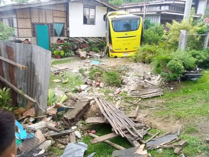 In Bohol town, bus rams into house; priest, bus driver injured