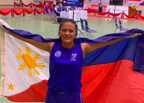 FIlipino kickboxer Gina Inong. Samahang Kickboxing ng Pilipinas Photos