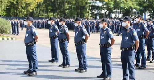 Photo of policemen for story:PNP’s advice to cops who won’t follow mask mandate: Just resign