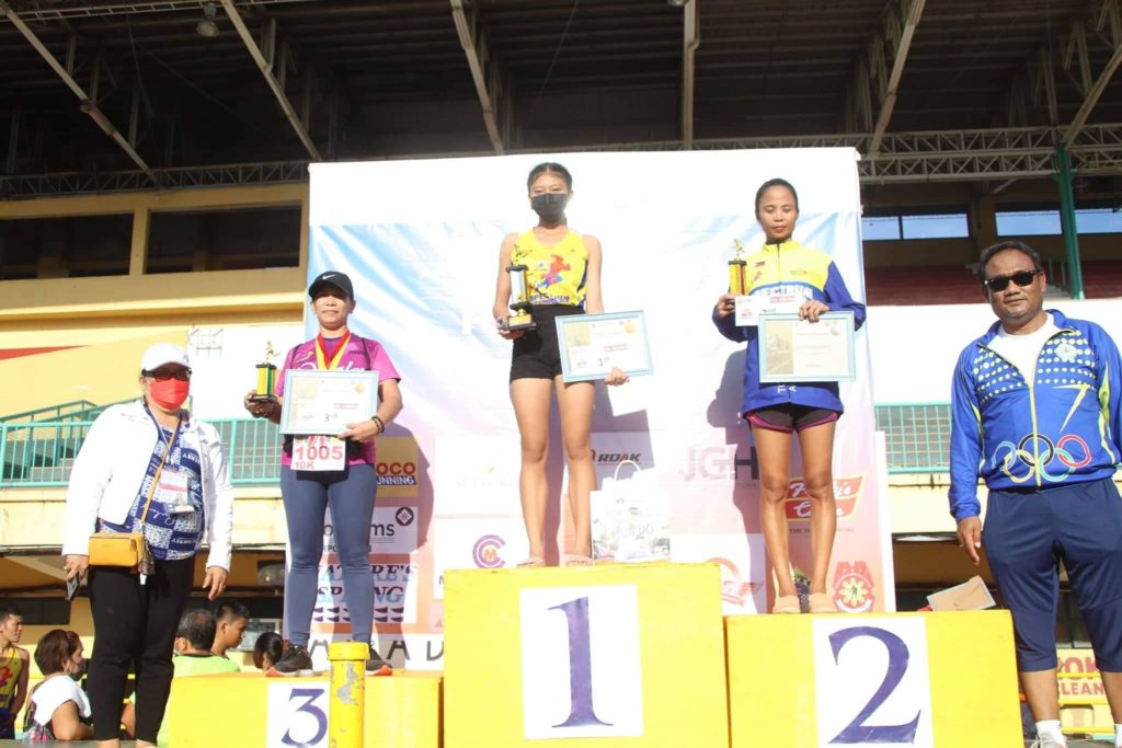Asia Paraase finished the race at 43:56 to top the distaff side of the "Run for a Cause for School Repairs”. | Photo courtesy of Cebu City PIO