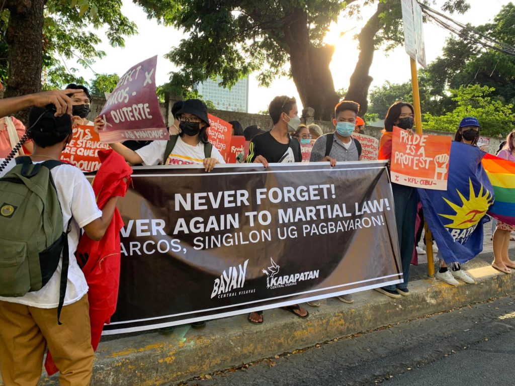 Progressive groups in Cebu hold a protest rally to celebrate this year's Independence Day. | Pegeen Maisie