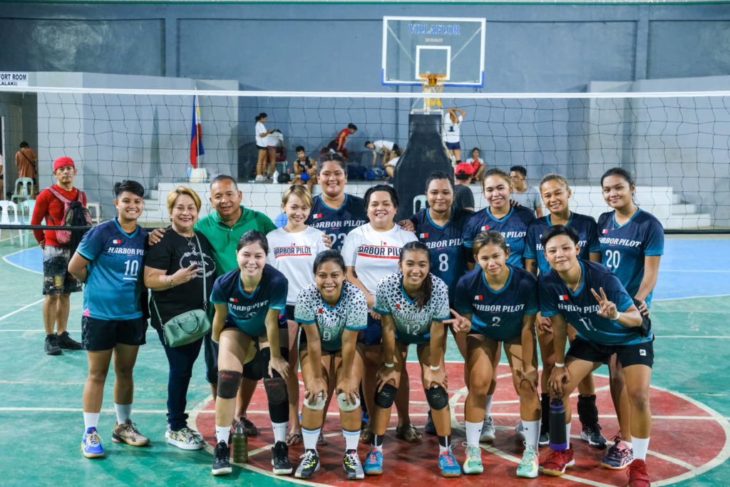 Harbor Pilot-Cebu together with team owner and tournament organizer Capt. Voting Centino (in green shirt) posed with his team during the 12th Harbor Pilot Cup Invitational Women's Volleyball tournament in Oroquieta City.  | Contributed photo
