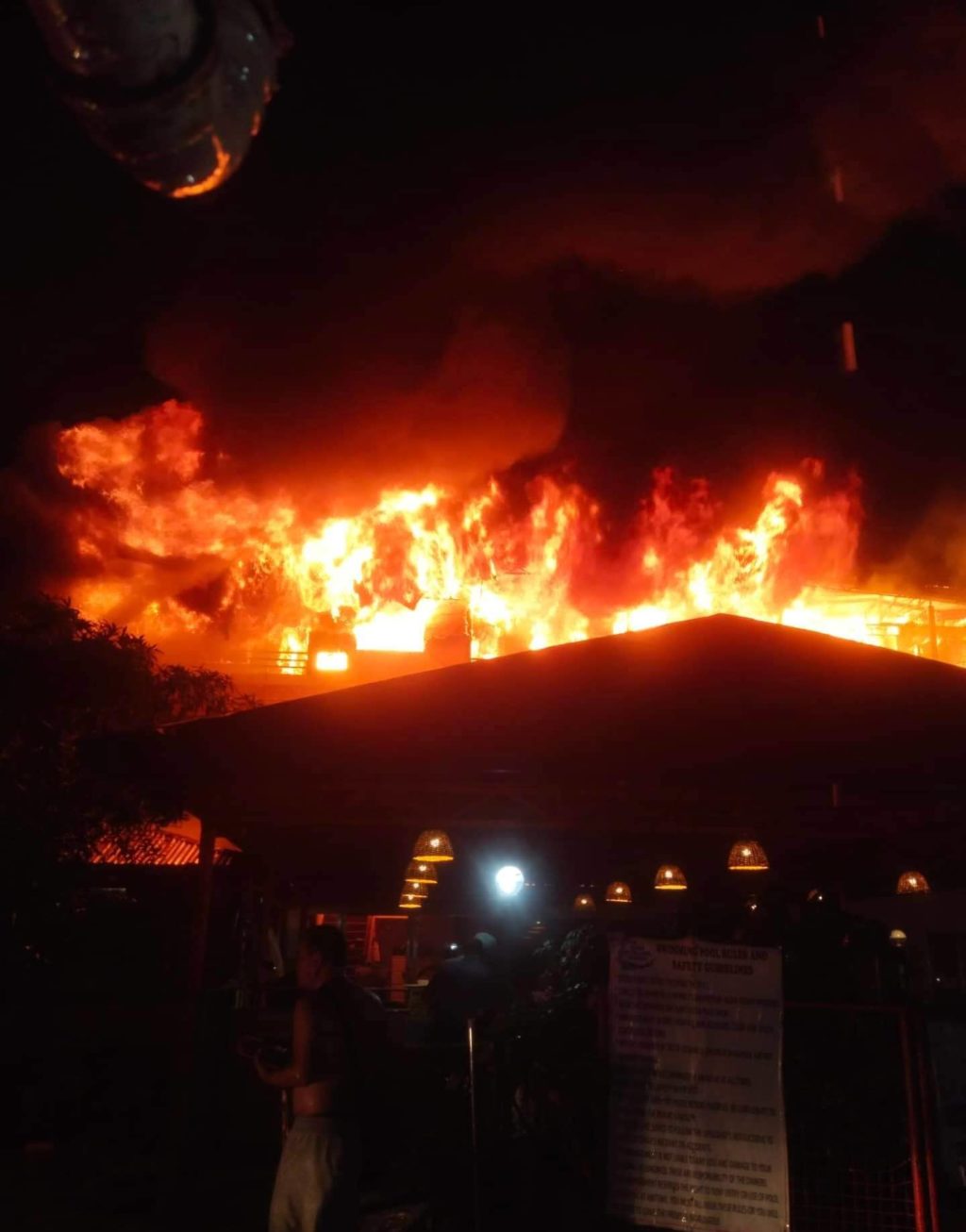 Photo of the Cebu City resort fire.