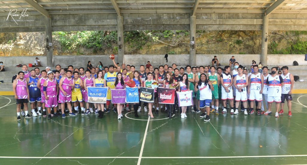The players and muses of the six competing teams in the 4th Corporate Cup of the Cebu Architects Basketball Club (CABC) pose for a group photo during its opening ceremony last June 19. | Photo from Ronex Tolin Photography