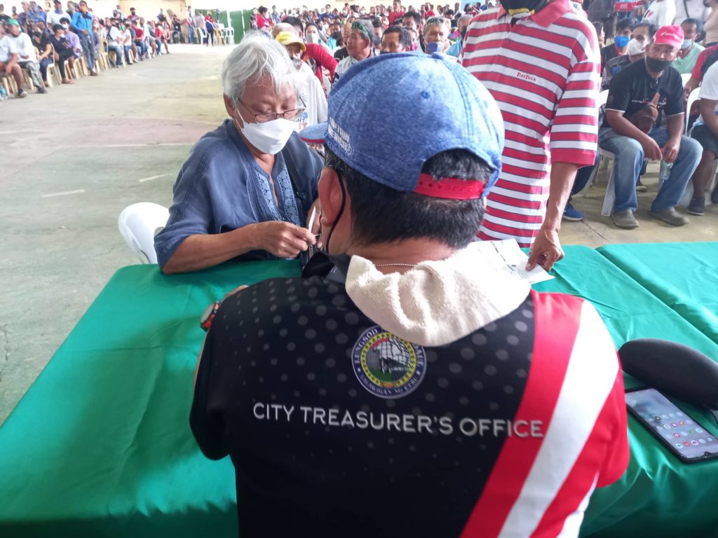 The Mandaue City government has released the P5,000 fuel subsidy to the first batch of legitimate tricycle drivers today, June 30. | Mary Rose Sagarino
