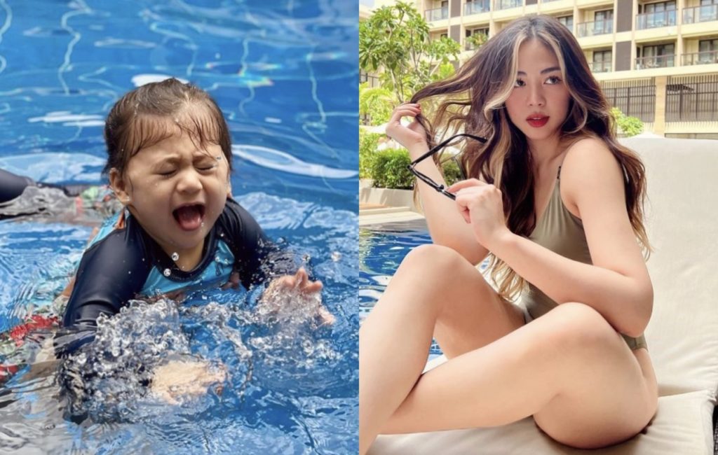 Janella Salvador (right photo) and her baby Jude