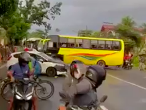 woman hit by bus