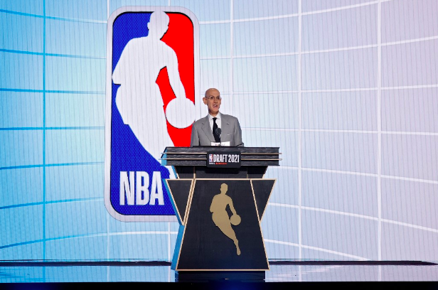 NBA commissioner Adam Silver speaks during the 2021 NBA Draft at the Barclays Center on July 29, 2021 in New York City. Arturo Holmes/Getty Images/AFP (Photo by Arturo Holmes / GETTY IMAGES NORTH AMERICA / Getty Images via AFP)