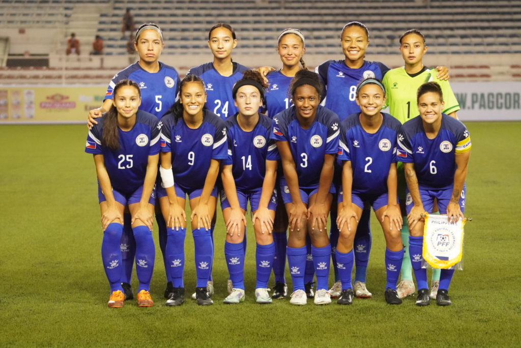 The Filipinas or the Philippine Women's National Football Team (PWNFT) are on top of Group A of the AFF Women's Championship in Manila after routing Singapore women booters on Wednesday, July 6. | Photo from PFF