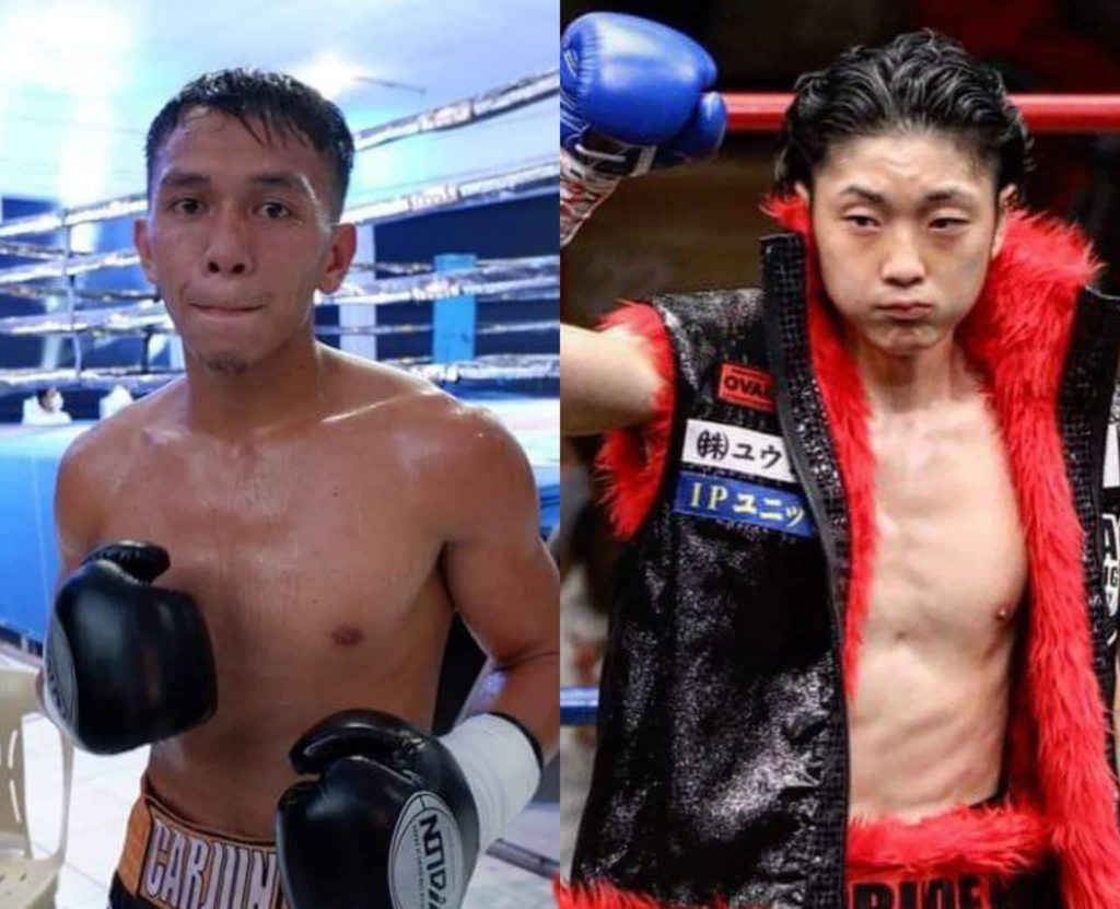 FILIPINO BOXER TO GO UP AGAINST JAPANESE PUG. Presco Carcosia (left) and Musashi Mori (right) will fight in Tokyo, Japan on July 13. | Facebook Photos