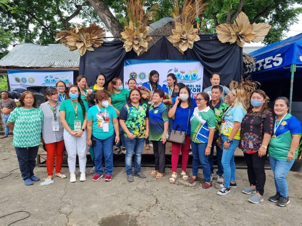 Barangay Subangdaku starts Nutrition Month activities at the barangay's vegetable garden area. | Mary Rose Sagarino