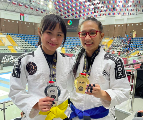 Ellise Xoe (left) and Eliecha Zoey (right) Malilay proudly show the medal they've won during the Abu Dhabi Jiu-Jitsu Pro Tour Fujairah International Pro-Gi tournament. | Contributed Photo