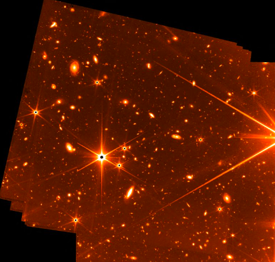 This handout image released on July 6, 2022 by NASA, CSA and FGS shows a Fine Guidance Sensor test image which was acquired in parallel with NIRCam imaging of the star HD147980 over a period of eight days at the beginning of May. AFP