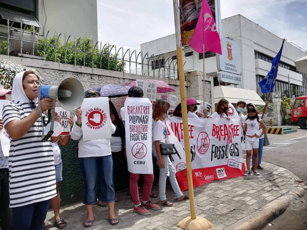 Photo of protesters for story:CPGC seeks cancellation of ECC application for Lapu power plant project