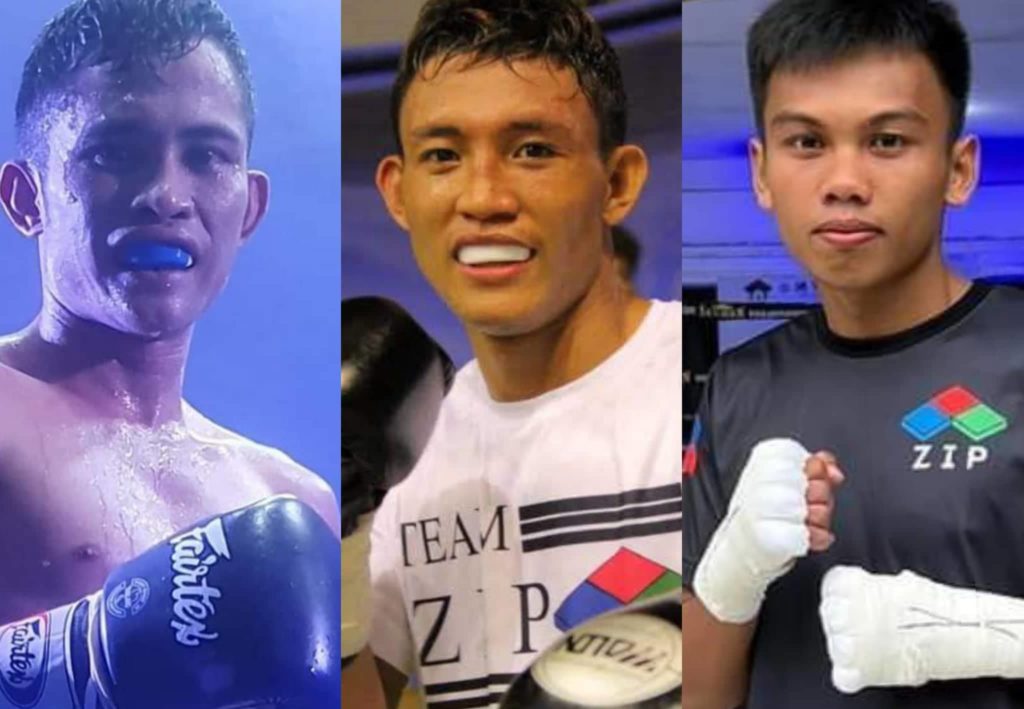 Melvin Jerusalem (from left), KJ Cataraja, and Alex Santisima will fight in the upcoming Sanman Boxing’s “Bubble X”. | Facebook Photos.