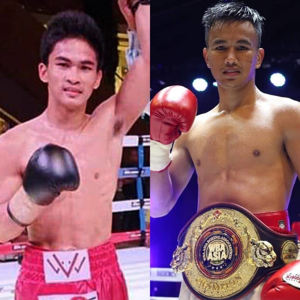 Virgel Vitor (left) and Arnon Yupang (right) will fight for the WBO Oriental Super Flyweight title in Kumong Bol-anon 7 in September. | Facebook Photos