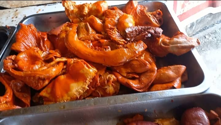 Tungol sa baboy made this Mandaue eatery a popular spot for food enthusiasts. In photo is a pan full of fried tungol or the stomach of the pig and intestines of the pig, which are the specialties of Delfa's Tungolan for more than two decades in Mandaue City. | Mary Rose Sagarino
