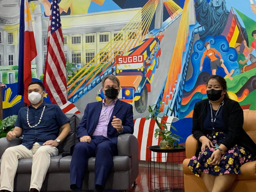 John Groch, public affairs officer of the US Embassy in Manila, announces the holding of an educational fair, EducationUSA (EdUSA), in a hotel at the North Reclamation Area in Cebu City on Sunday, August 27. | Morexette Marie Erram