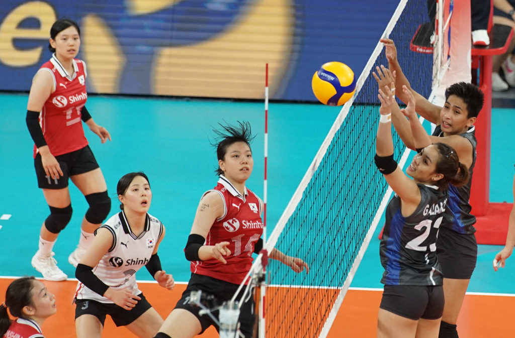 The match between the Philippines and South Korea last Thursday evening in the AVC Cup for Women's. | Photo from the PNVF