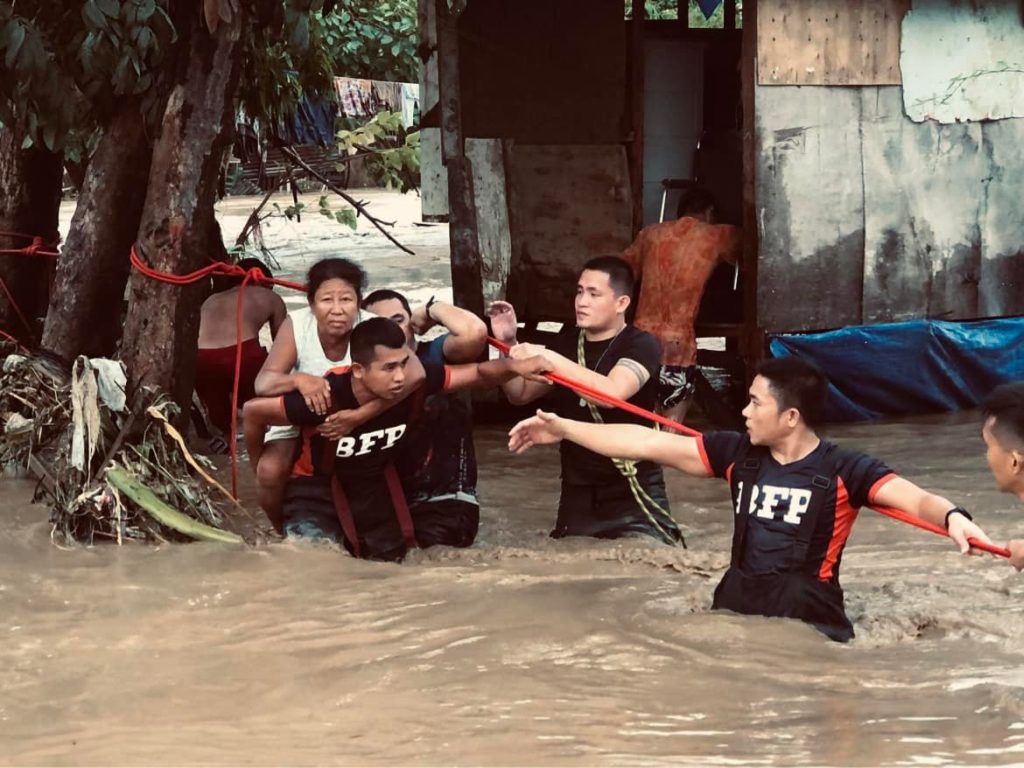 Rescue operations conducted after heavy flooding hit parts of Metro Cebu. 